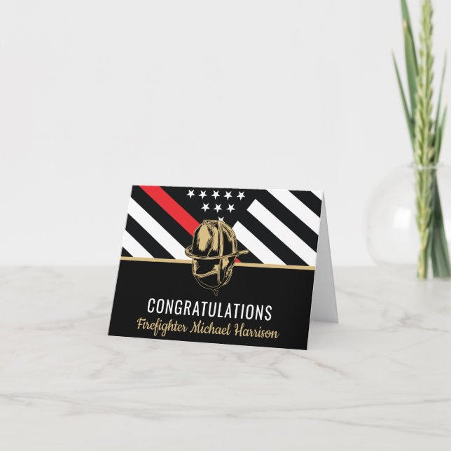 Brandbekämpare Studenten Fire Academy Red Line Fla Kort (Framsida)