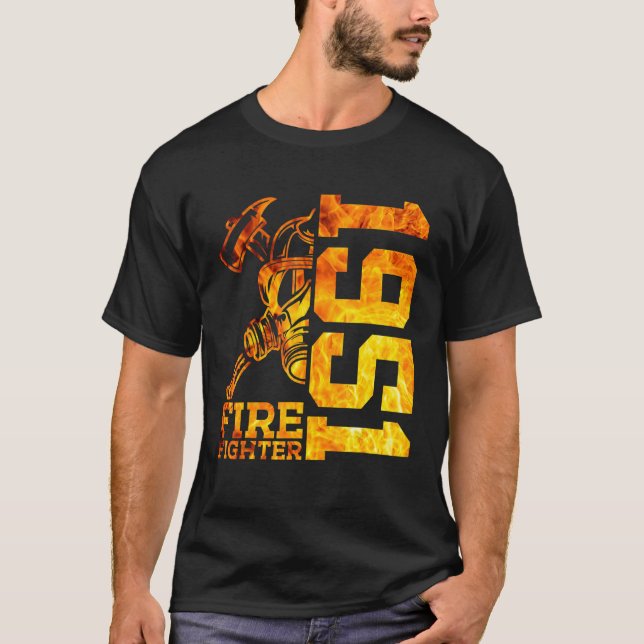 Brandbekämpning 1951 71 års brandkår 71:a födelsen t shirt (Framsida)