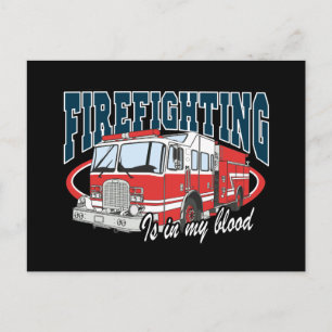 Brandbekämpning finns i min blodet vykort