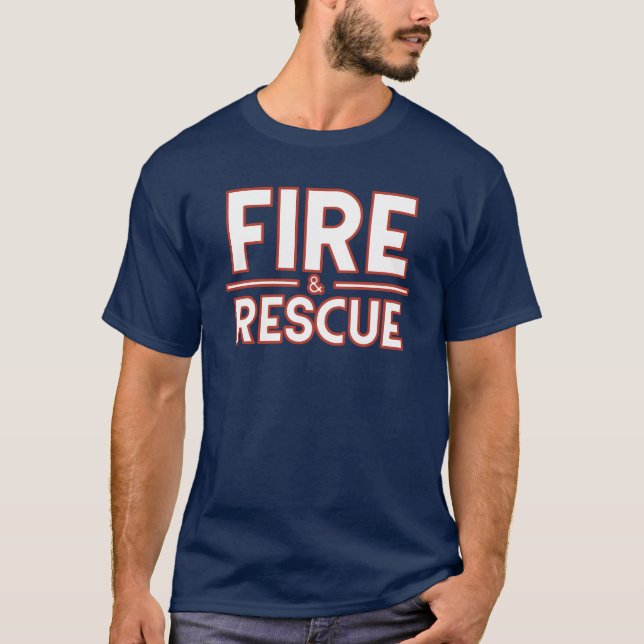Brandbekämpning vid brandsläckningsavdelningen för t shirt (Framsida)