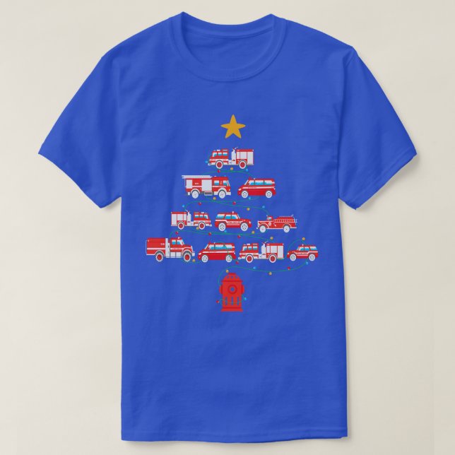 Brandbekämpningsavdelningen Julgran Fire Departmen T Shirt (Design framsida)