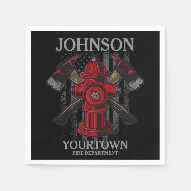 Brandbekämpningsavdelningen NAMN Brandbrandavdelni Pappersservett (Framsidan)