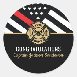 Brandbekämpningsavdelningen Pension Fire Departmen Runt Klistermärke