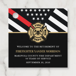 Brandbekämpningsavdelningen Pension Fireman Gåvor Etiketter