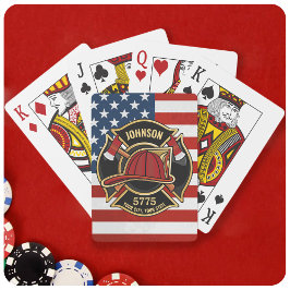 Brandbekämpningsavdelningen Rädding USA flagga Anp Casinokort