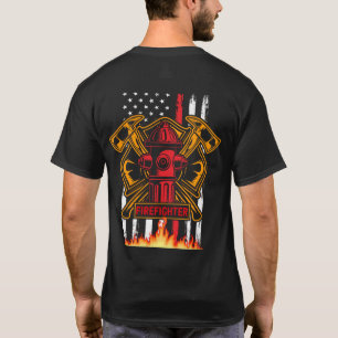 Brandbekämpningsavdelningens brandmärke och Flag T Shirt
