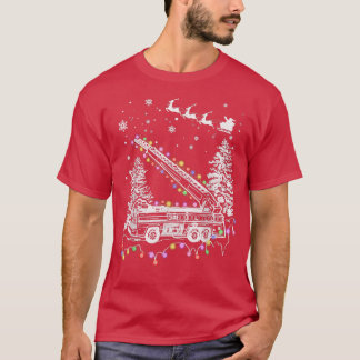 Brandbekämpningsbrandsläckare Lastbil Riding Julaf T Shirt