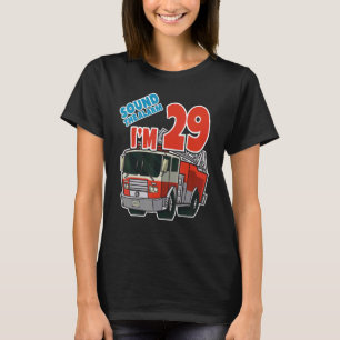 Brandbil 29:e födelsedag Brandman Fire Lastbil Boy T Shirt