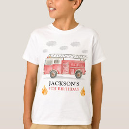 Brandbil Åkalla alla brandmän Pojke Födelsedag T Shirt