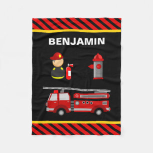 Brandbil brandman fleecefilt