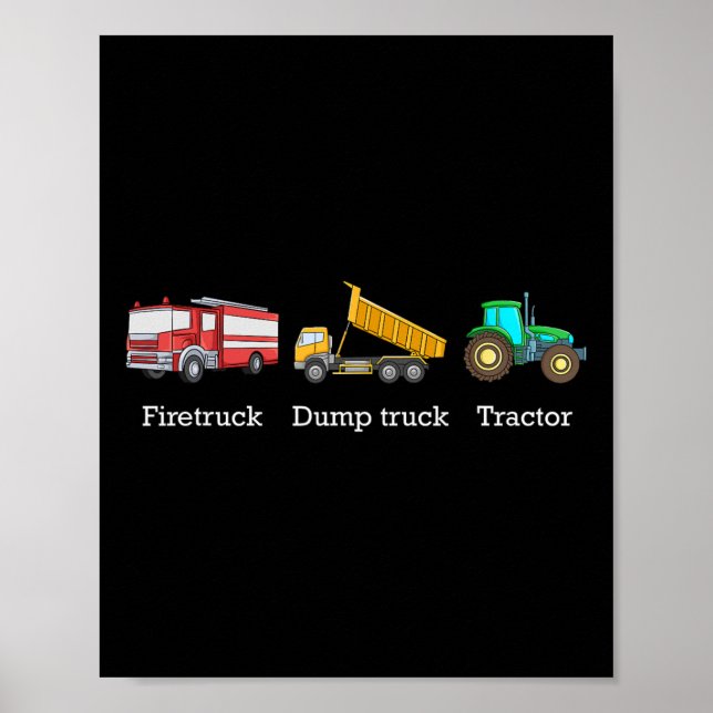 Brandbil Dumper Traktor Subtil Anti Trump  Poster (Framsidan)