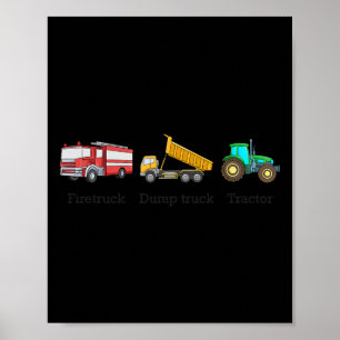 Brandbil Dumpsbil Traktor Subtil Anti Trump Poster