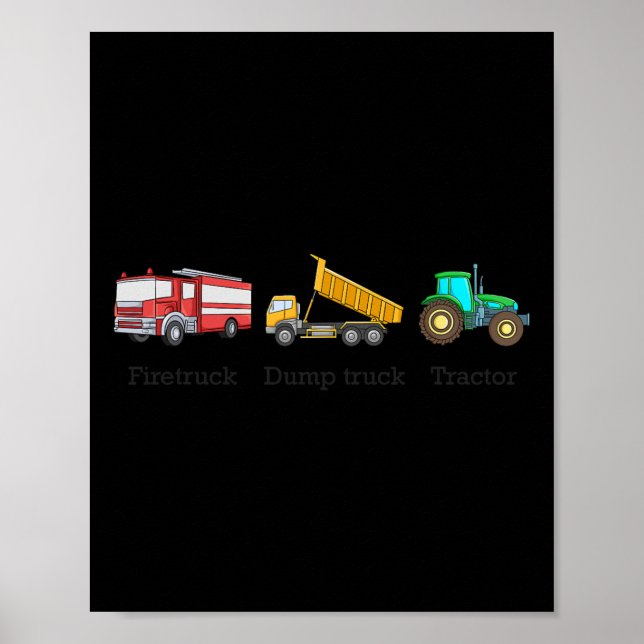 Brandbil Dumpsbil Traktor Subtil Anti Trump  Poster (Framsidan)