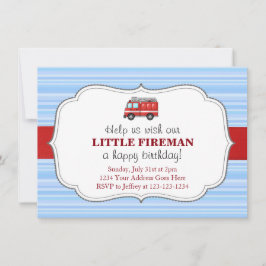 Brandbil Födelsedagsinbjudan Inbjudningar