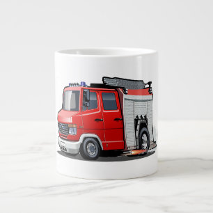 Brandbil för tecknad jumbo mugg