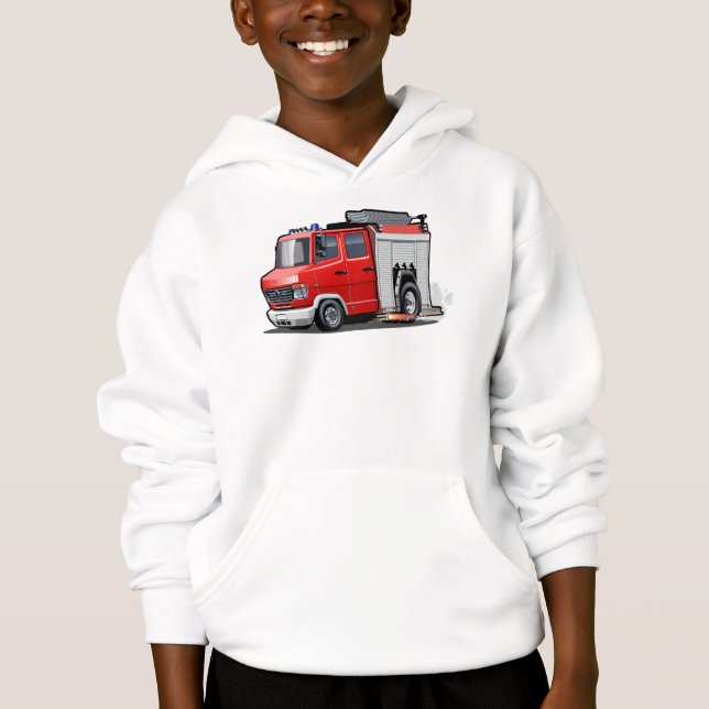 Brandbil för tecknad t shirt (Framsida)