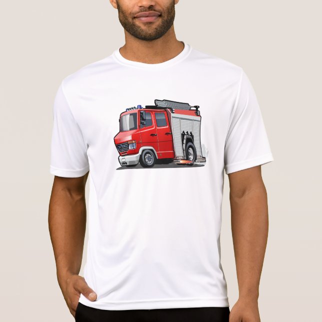 Brandbil för tecknad t shirt (Framsida)
