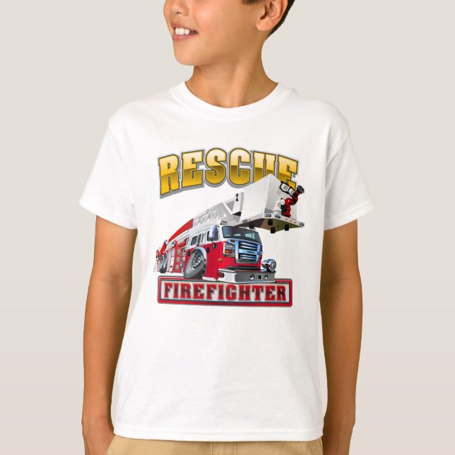 Brandbil för tecknad t shirt (Framsida)