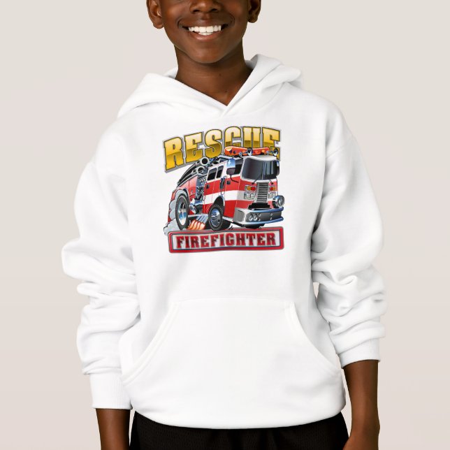 Brandbil för tecknad t shirt (Framsida)
