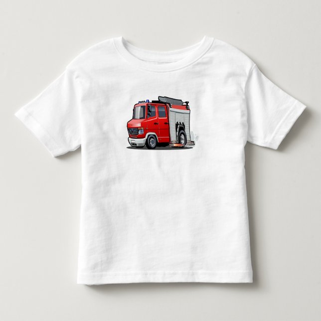 Brandbil för tecknad t shirt (Framsida)