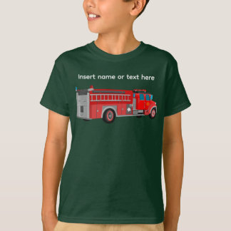 Brandbil med namn t shirt