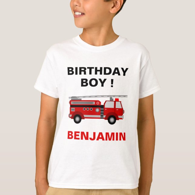 Brandbilbarnkalas T Shirt (Framsida)