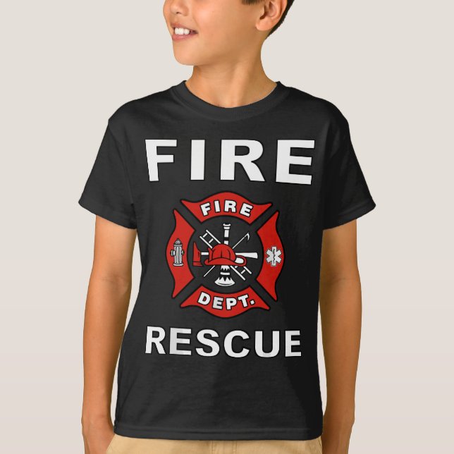 BRANDBRANDKAMPEN FÖR BRANDBRAND FÖR FIREMAN YOUTH  T SHIRT (Framsida)