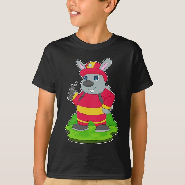 Brandbrandkår för kanin t shirt (Framsida)