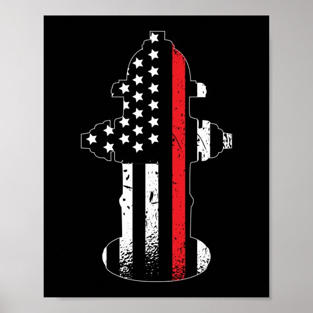 Brandbrandsläckare Thin Red Line Poster (Framsidan)
