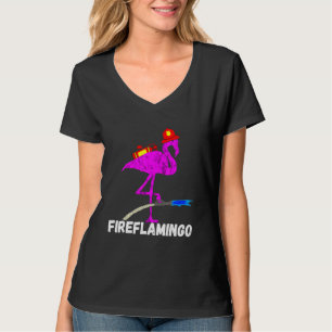 Brandbrigad Flamingo Fireman Exotic Bird T Shirt