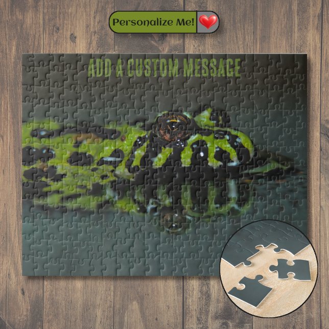 Brandbukad Paddas Porträtt Pussel (Fire Bellied Toad Portrait Jigsaw Puzzle)