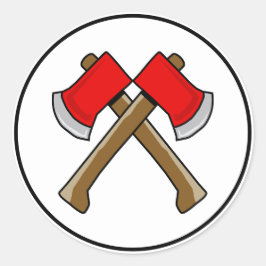 Branddags brandmans Ax Kuvert försegling i Lastbil Runt Klistermärke