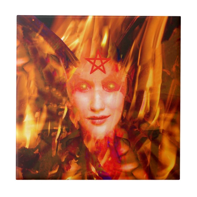 Branddemon Kakelplatta (Framsidan)