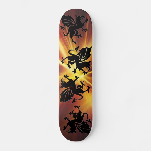 branddragning Skateboard Bräda 21,5 Cm (Framsida)