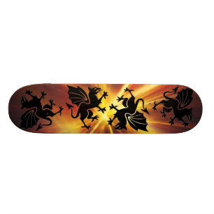 branddragning Skateboard Bräda 21,5 Cm