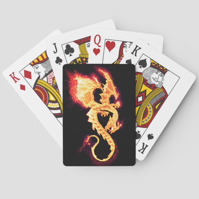 branddrake spel kort (Baksidan)