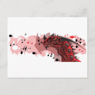 Branddrake (vit version) vykort