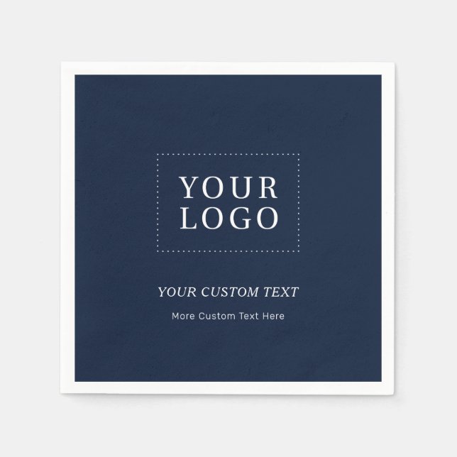 Branded Anpassningsbar Business Logotyp Marknadsfö Pappersservett (Framsidan)