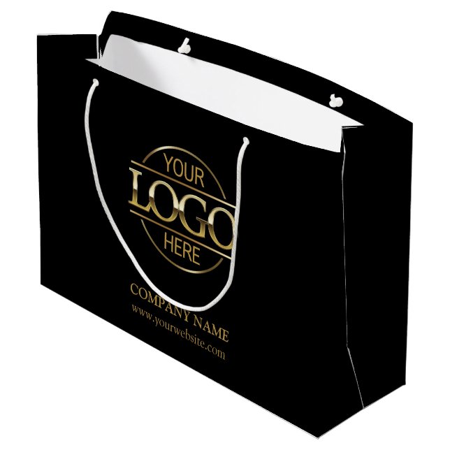 Branded Black & Guld Business Logotyp Promotional (Baksidan Vinklad)