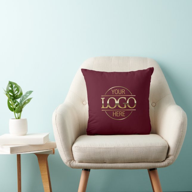 Branded Burgundy Corporate Company Business Logoty Kudde (Stol)