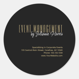 Branded Business Event Management-etikett Runt Klistermärke
