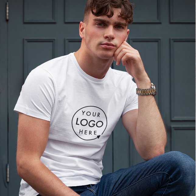 Branded Business Logotyp Employee Company T Shirt (Minimalist company branded t-shirts for your team apparel employee uniforms or promotional swag.)