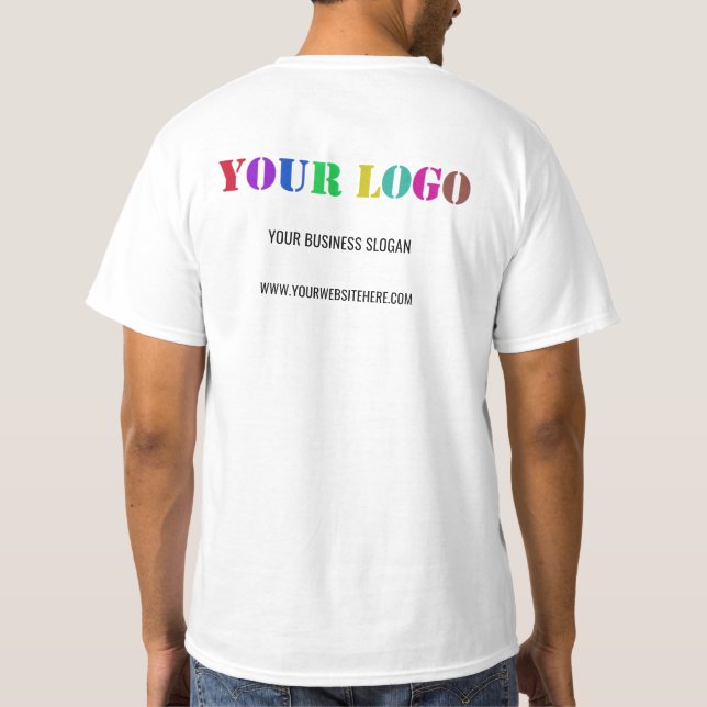 Branded Company Logotyp Text Business T-Shirt Exem (Baksida)