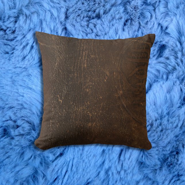 Branded Cowhide Faux Leather Kudde (Skapare uppladdad)