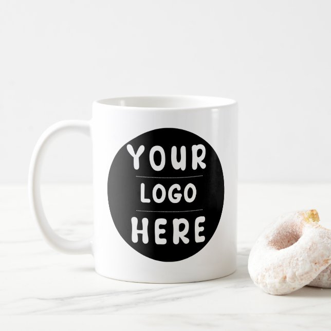 Branded Custom Logo or image for Business Kaffemugg (Med munk)