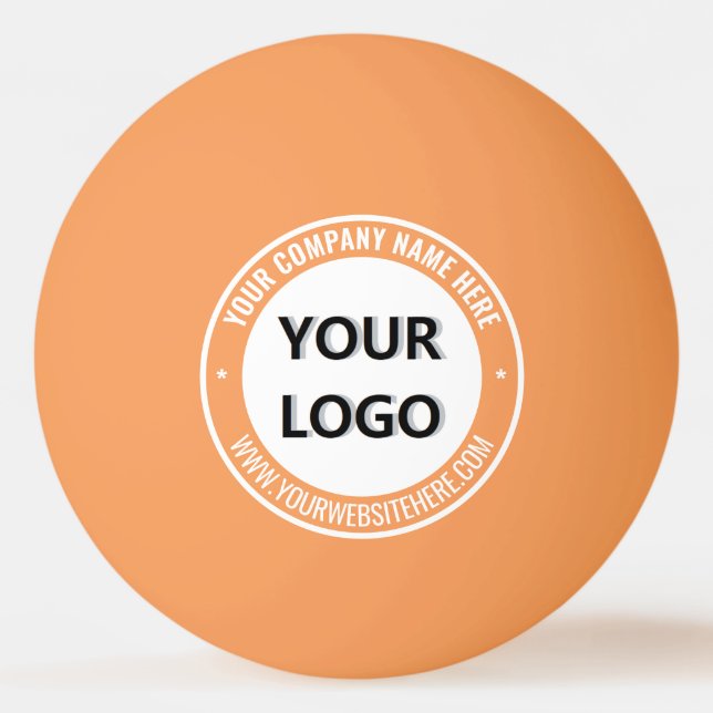 Branded Ditt Logotyp och Text Pingisbollar Exempel (Framsidan)
