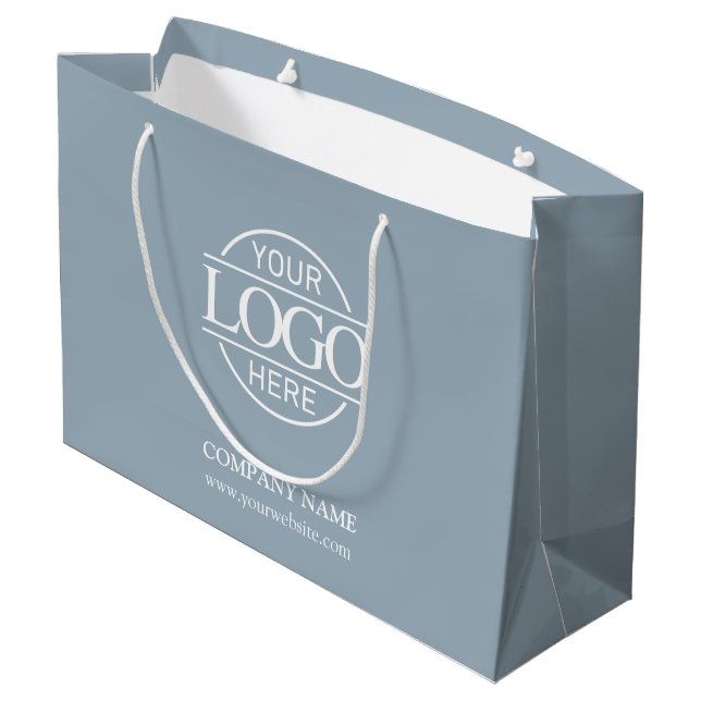 Branded Dusty Blue Business Logo Promotional (Baksidan Vinklad)