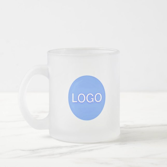 Branded Frosted Glass Mugg (10 oz) (Vänster)