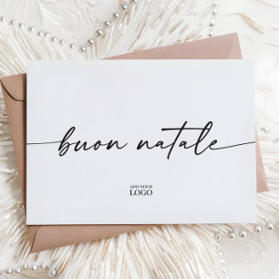 Branded Modern Buon Natale Italienskt julkort Tack Kort