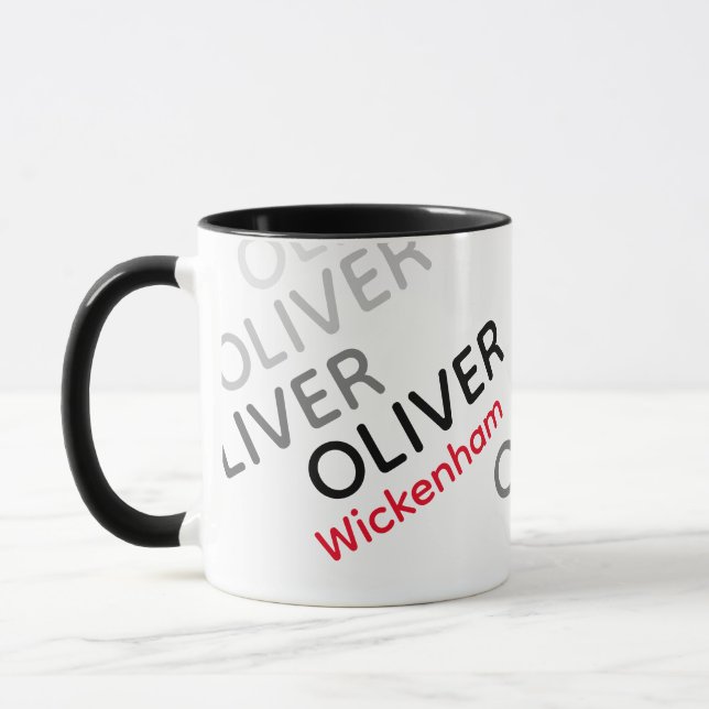 Branded Mugg med Namn | modern typografi (Vänster)